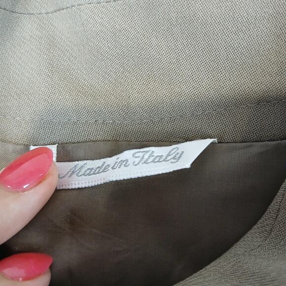 MaxMara Coat Womens Small Taupe Beige Wool Blend Long Jacket Made in Italy Lined - Picture 6 of 14